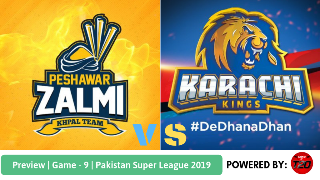 Pakistan Super League 2019 Match 9 Peshawar Zalmi vs Karachi Kings