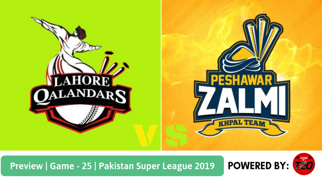 Pakistan Super League 2019 Match 25 Lahore Qalandars vs Peshawar Zalmi