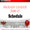 BBL06-Big Bash League 2016-17 Schedule
