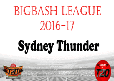 Sydney Thunder Squad 2016-17 Season