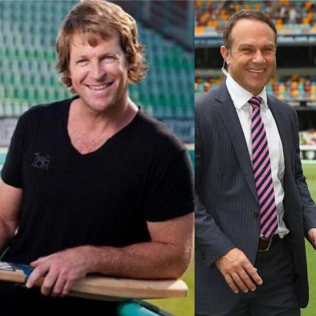 Michael Slater and Jonty Rhodes
