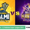 Preview: Pakistan Super League 2019, Match 3, Peshawar Zalmi vs Quetta Gladiators