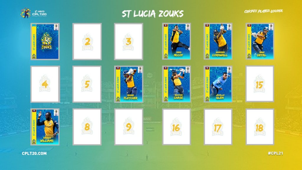 St Lucia Zouks announce 2021 retentions