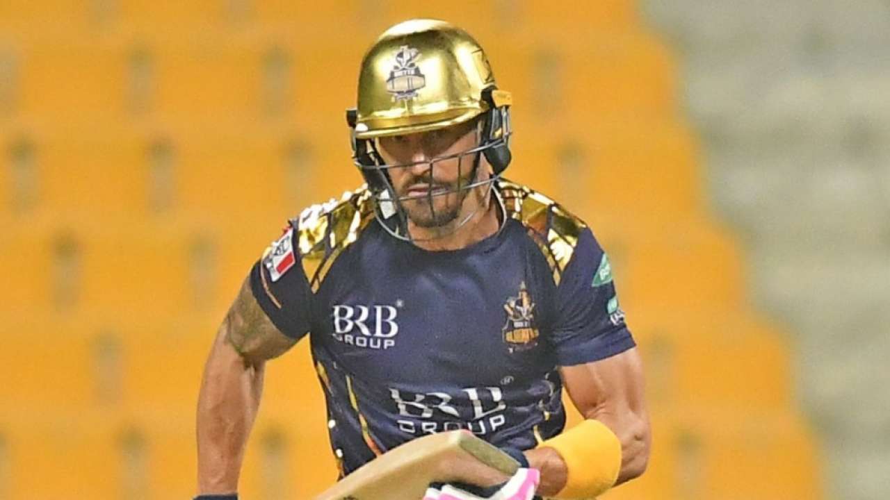 Quetta Gladiators will miss the services of Faf du Plessis in today's match due to a concussion