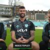 Jason Roy, Reece Topley and Laurie Evans on their cricket teammates
