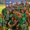 The women’s cricket team win the championship without losing.