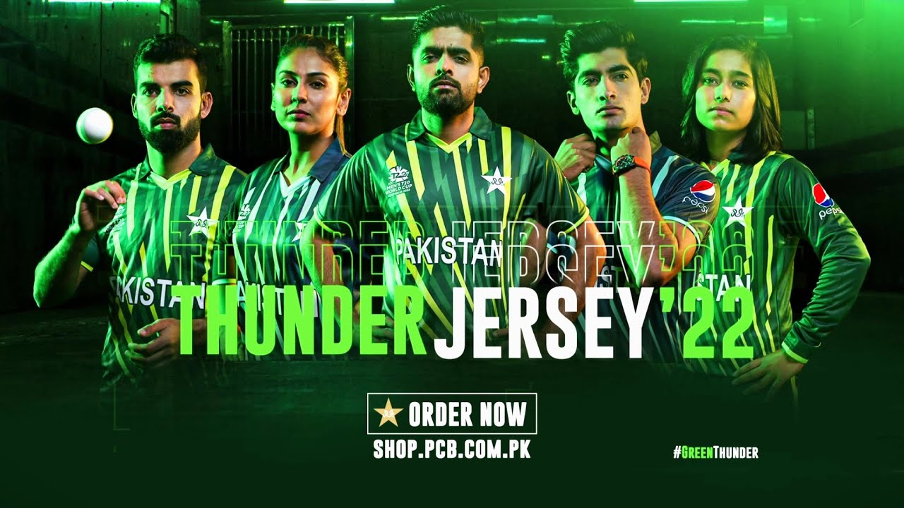 The official Pakistan T20I Thunder Jersey'22 unveiled