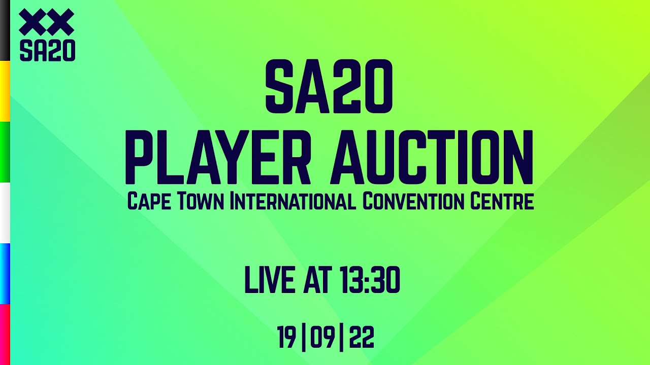 Watch Live Streaming of SA20 Players Auction 