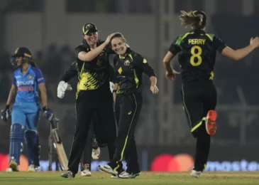 Australia Women lifts the trophy after easy win over India Women in the 5-match T20I Series