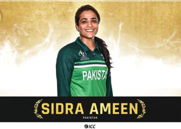 ICC Player Of The Month: Sidra Ameen Receives ICC Women’s Player Of The Month Award