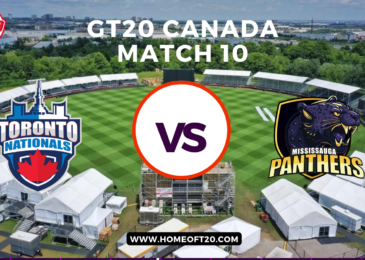 GT20 Canada Match 10, Toronto Nationals vs Mississauga Panthers Match Preview, Pitch Report, Weather Report, Predicted XI, Fantasy Tips, and Live Streaming Details