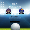 MLC 2023 Match 6, LA Knight Riders vs MI New York Match Preview, Pitch Report, Weather Report, Predicted XI, Fantasy Tips, and Live Streaming Details
