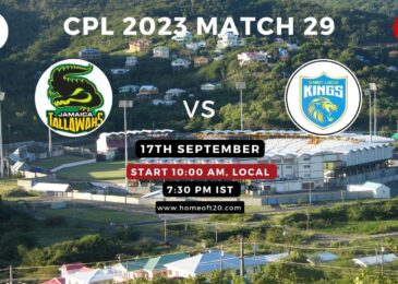 CPL 2023 Match 29, Jamaica Tallawahs vs Saint Lucia Kings Match Preview, Pitch Report, Weather Report, Predicted XI, Fantasy Tips, and Live Streaming Details