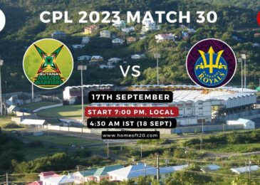 CPL 2023 Match 30, Guyana Amazon Warriors vs Barbados Royals Match Preview, Pitch Report, Weather Report, Predicted XI, Fantasy Tips, and Live Streaming Details