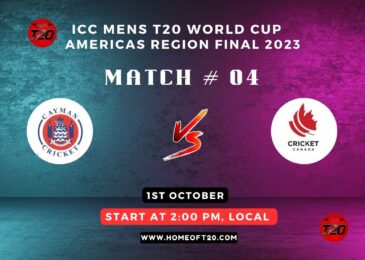 ICC Men’s T20 World Cup Americas Region Final 2023 Match 4, Canada vs Cayman Islands Match Preview, Pitch Report, Weather Report, Predicted XI, Fantasy Tips, and Live Streaming Details