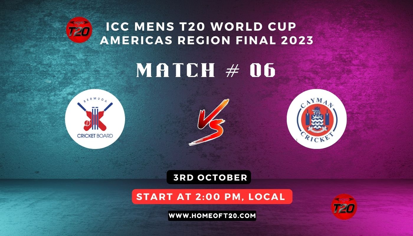 ICC Men’s T20 World Cup Americas Region Final 2023 Match 6, Bermuda vs Cayman Islands Match Preview, Pitch Report, Weather Report, Predicted XI, Fantasy Tips, and Live Streaming Details