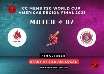 ICC Men’s T20 World Cup Americas Region Final 2023 Match 7, Canada vs Cayman Islands Match Preview, Pitch Report, Weather Report, Predicted XI, Fantasy Tips, and Live Streaming Details