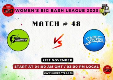 WBBL 2023 Match 48, Sydney Thunder-W vs Adelaide Striker-W Match Preview, Pitch Report, Weather Report, Predicted XI, Fantasy Tips, and Live Streaming Details