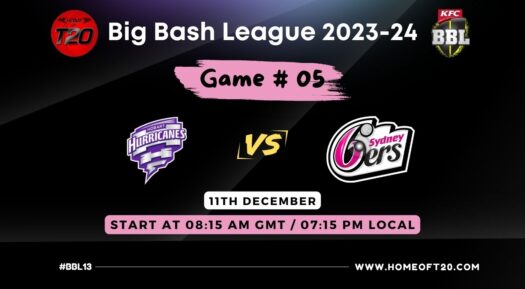 BBL 2024 Match 5, Hobart Hurricanes vs Sydney Sixers Match Preview, Pitch Report, Weather Report, Predicted XI, Fantasy Tips, and Live Streaming Details