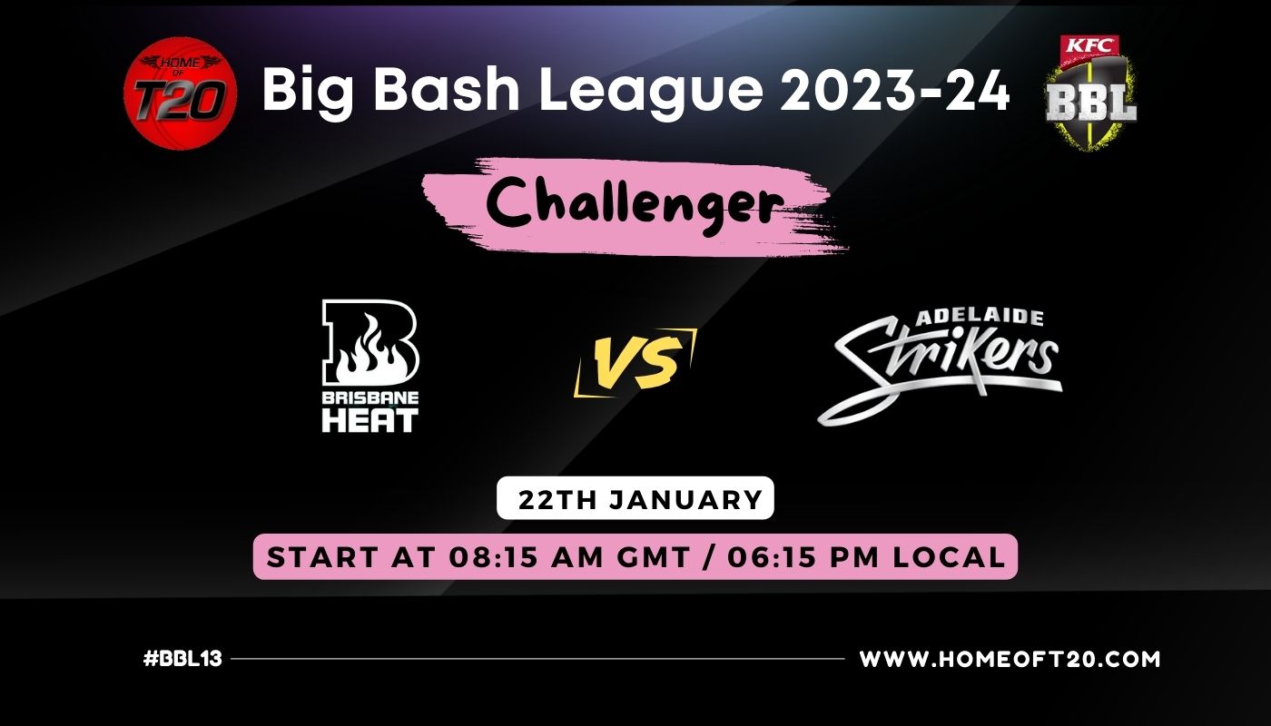 BBL 2024 Challenger, Adelaide Strikers vs Perth Scorchers Match Preview, Pitch Report, Weather Report, Predicted XI, Fantasy Tips, and Live Streaming Details