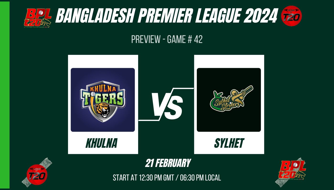 BPL 2024 Match 42, Khulna Tigers vs Sylhet Strikers Preview, Pitch Report, Weather Report, Predicted XI, Fantasy Tips, and Live Streaming Details