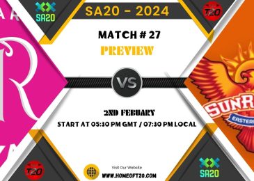 SA20 2024 Match 27, Paarl Royals vs Sunrisers Eastern Cape Preview, Pitch Report, Weather Report, Predicted XI, Fantasy Tips, and Live Streaming Details