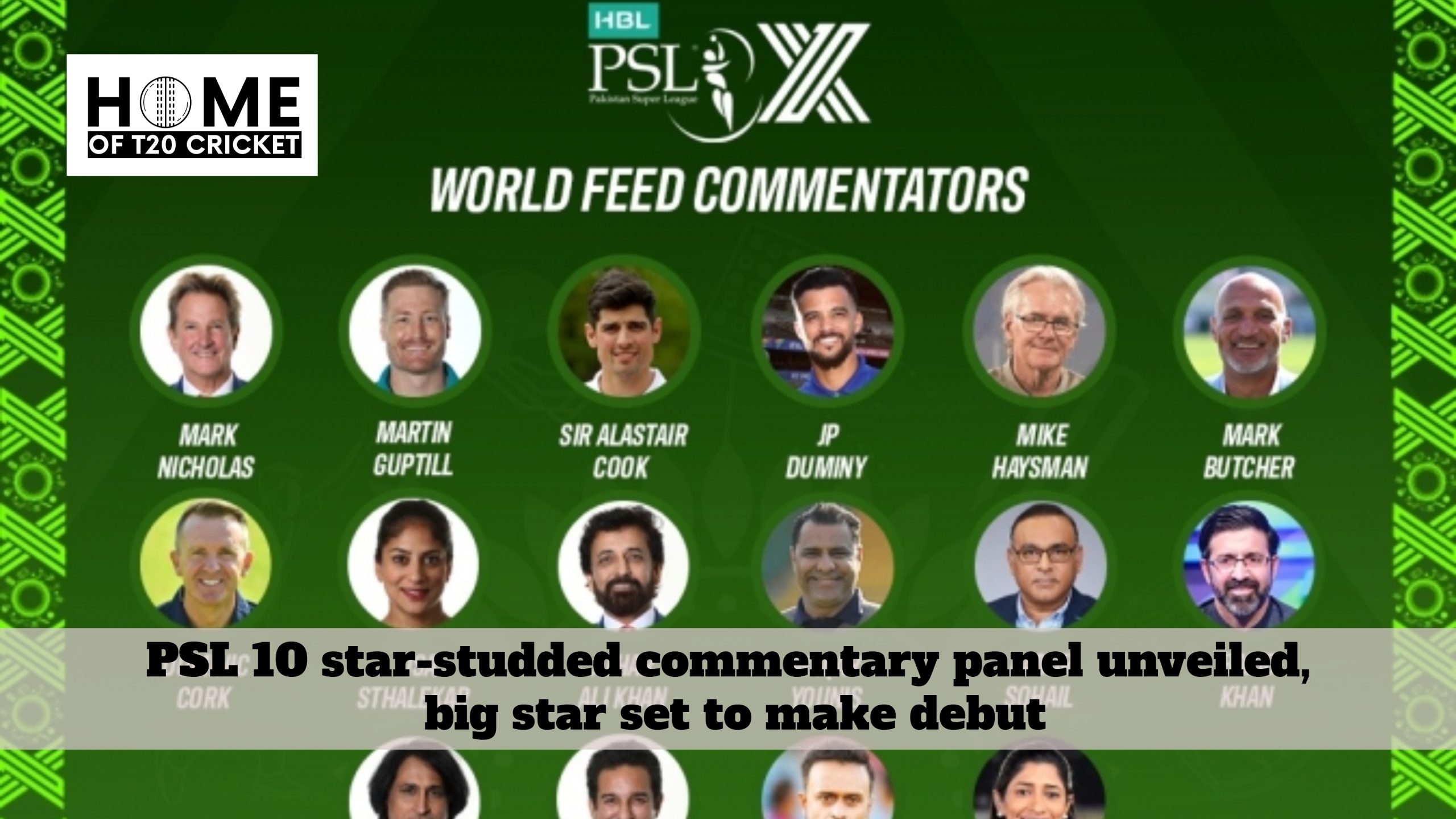 PSL 10 star-studded commentary panel unveiled, big star set to make debut